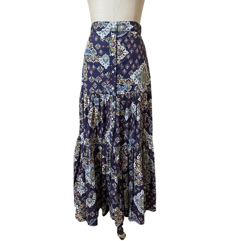 Never A Wallflower Lindsey Maxi Skirt in Paisley Size XS New with tags Cotton